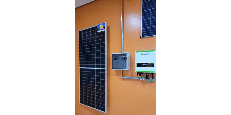 Three complete solar power systems along with all of the wiring, batteries and convertors. These will go in both schools and the headquarters.